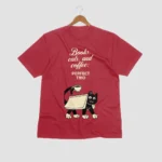 تيشرت قطة خمري شخصي