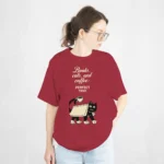 تيشرت قطة خمري شخصي