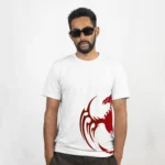 تيشيرت بتصميم تنين أحمر